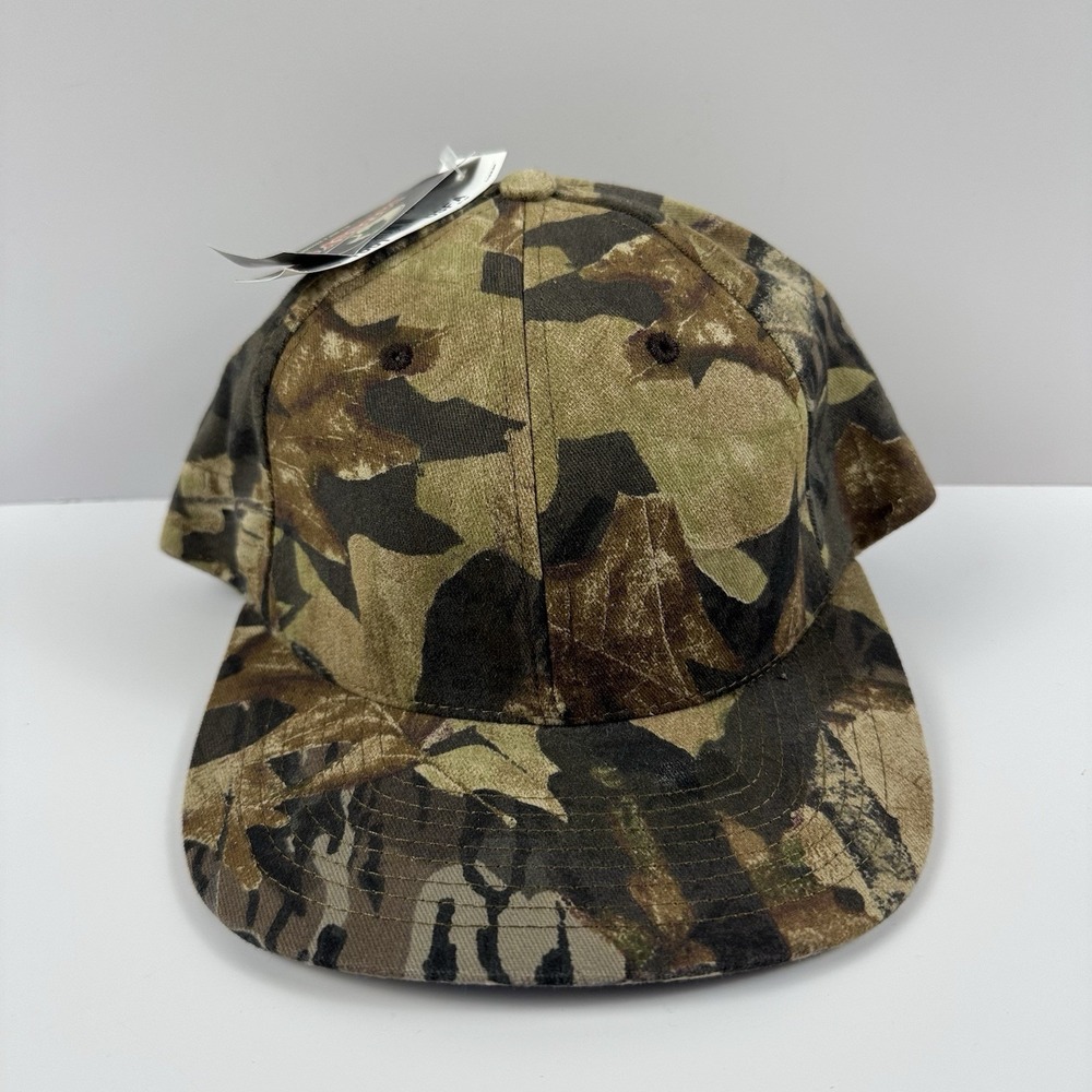 Vintage NWT Mossy Oak Camo Camouflage Hat Cap USA‎ SnapBack Forest Floor